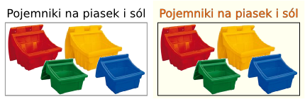 Pojemniki na piasek i sól